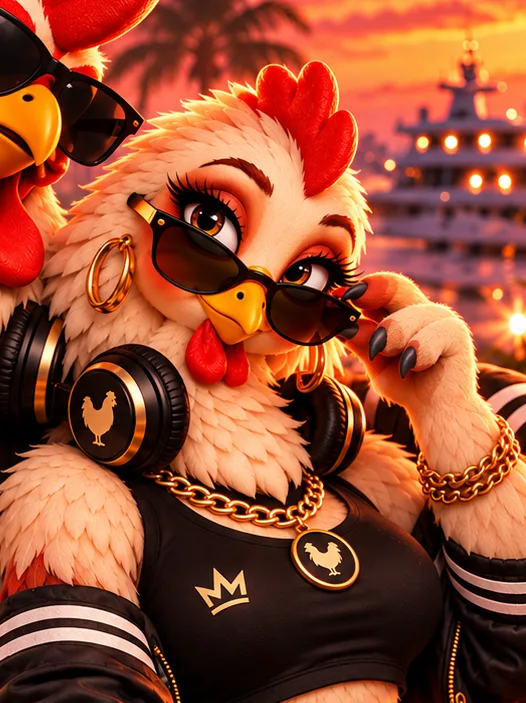 Portrait of Goldie, co-founder of Fat Rooster Entertainment